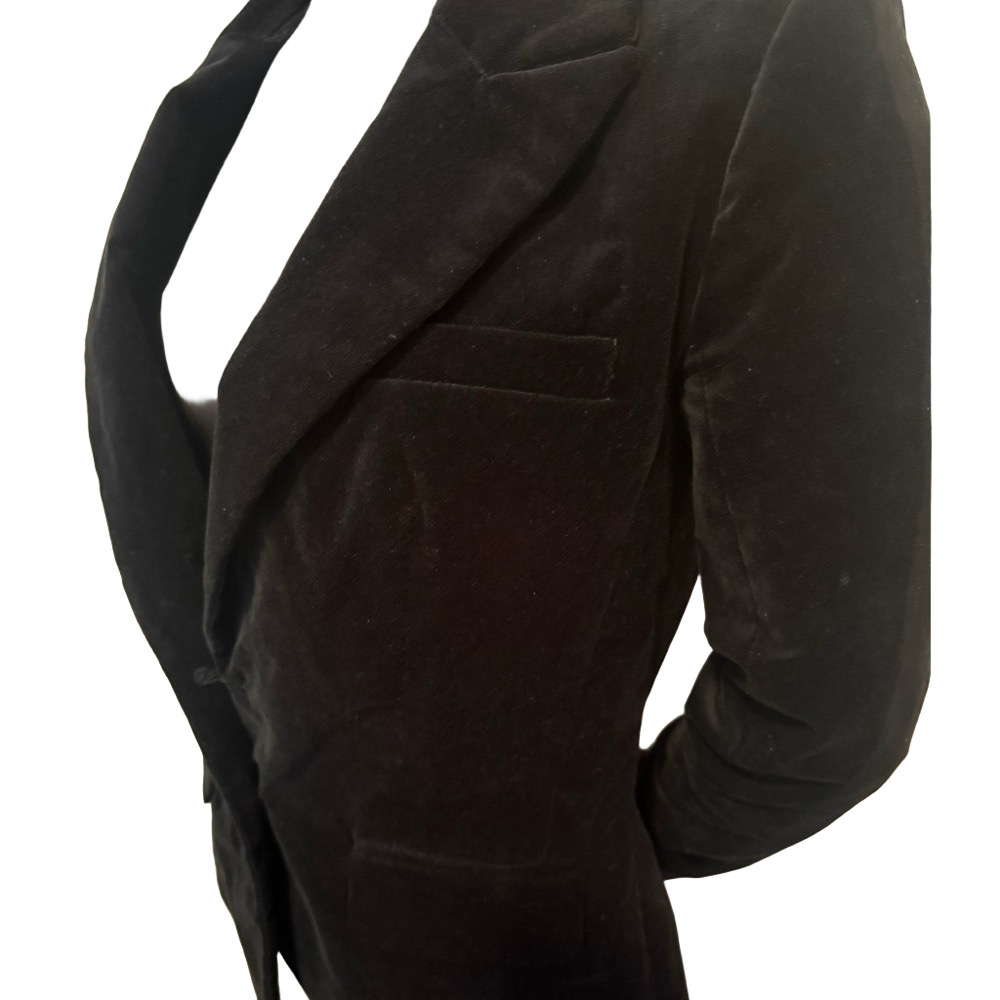 DG2 Diane Gilman Black Velvet Jacket Sz XS EA076 - Picture 2 of 12